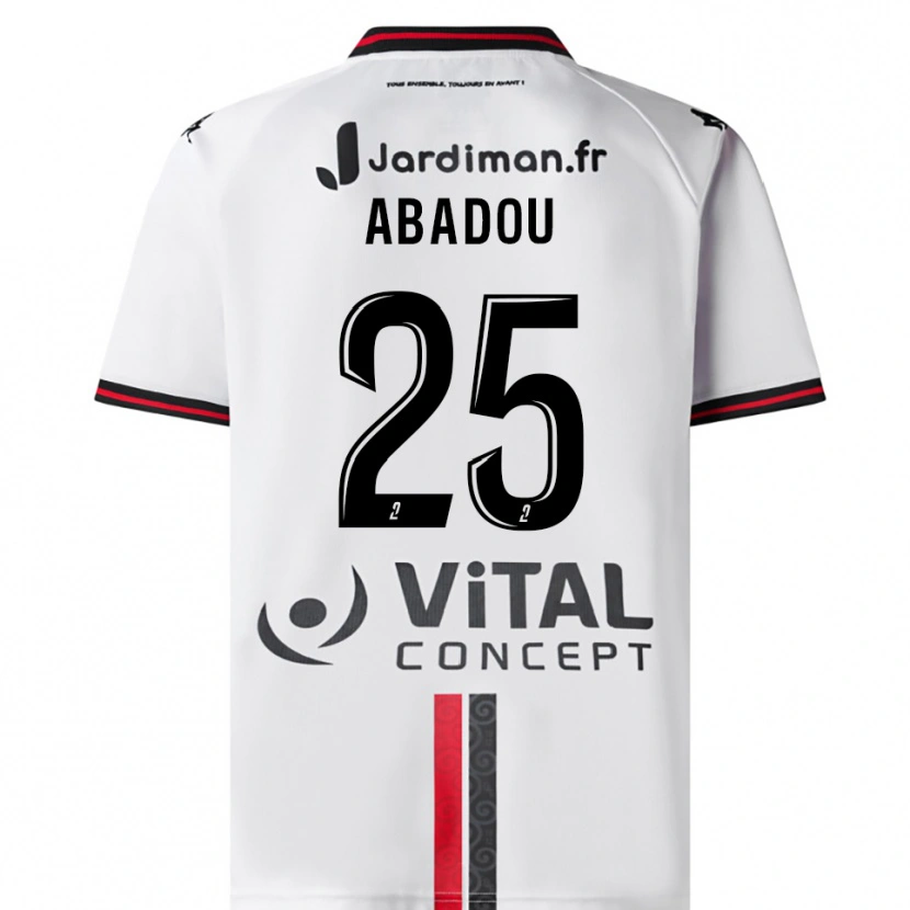 Danxen Kinder Lea Abadou #25 Weiß Rot Auswärtstrikot Trikot 2025/26 T-Shirt Österreich
