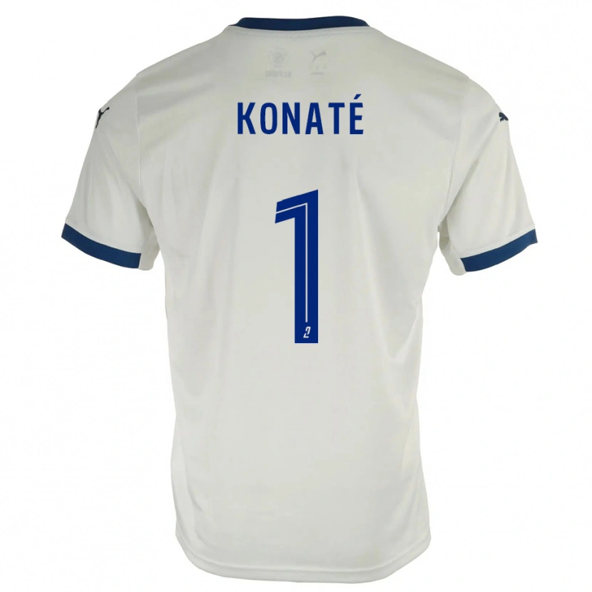 Danxen Kinder Hillel Konaté #1 Weiß Blau Auswärtstrikot Trikot 2025/26 T-Shirt Österreich