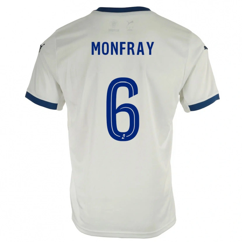 Danxen Kinder Adrien Monfray #6 Weiß Blau Auswärtstrikot Trikot 2025/26 T-Shirt Österreich