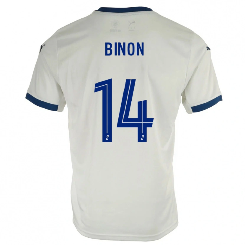 Danxen Kinder Théo Binon #14 Weiß Blau Auswärtstrikot Trikot 2025/26 T-Shirt Österreich