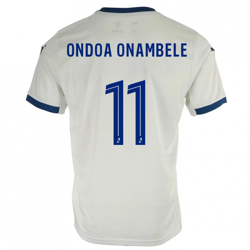 Danxen Kinder Fred Ondoa Onambele #11 Weiß Blau Auswärtstrikot Trikot 2025/26 T-Shirt Österreich