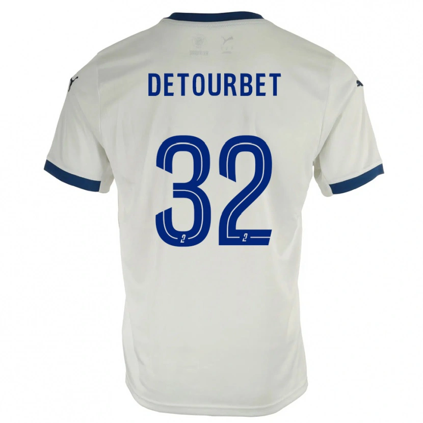Danxen Kinder Mathys Detourbet #32 Weiß Blau Auswärtstrikot Trikot 2025/26 T-Shirt Österreich