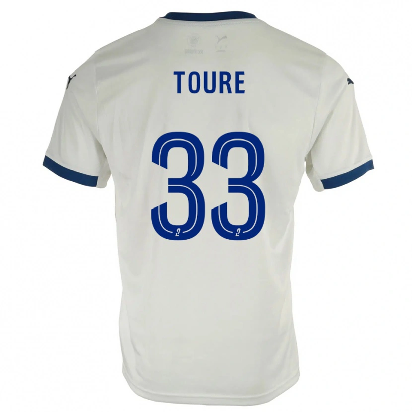 Danxen Kinder Almami Touré #33 Weiß Blau Auswärtstrikot Trikot 2025/26 T-Shirt Österreich