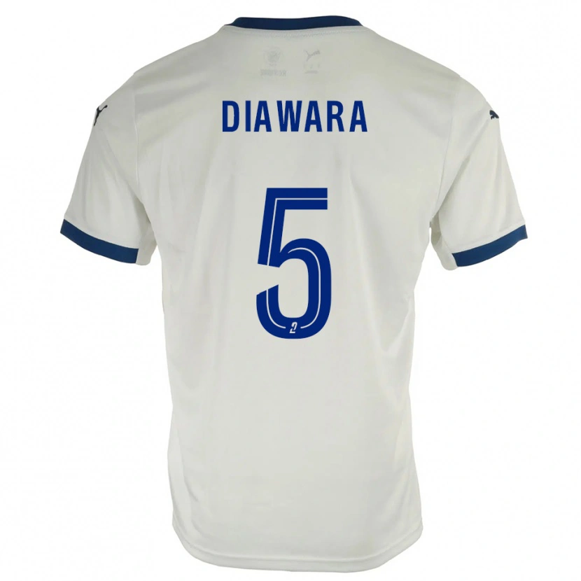 Danxen Kinder Sankhoun Diawara #5 Weiß Blau Auswärtstrikot Trikot 2025/26 T-Shirt Österreich