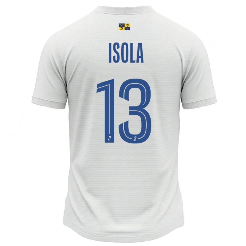 Danxen Kinder Baptiste Isola #13 Weiß Blau Auswärtstrikot Trikot 2025/26 T-Shirt Österreich