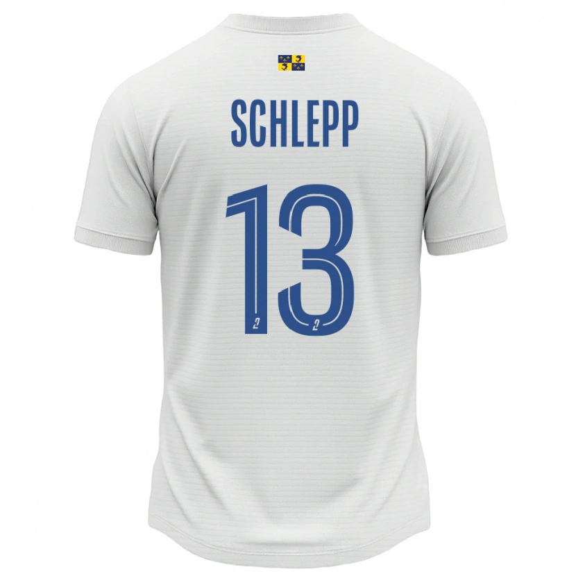 Danxen Kinder Angélique Schlepp #13 Weiß Blau Auswärtstrikot Trikot 2025/26 T-Shirt Österreich