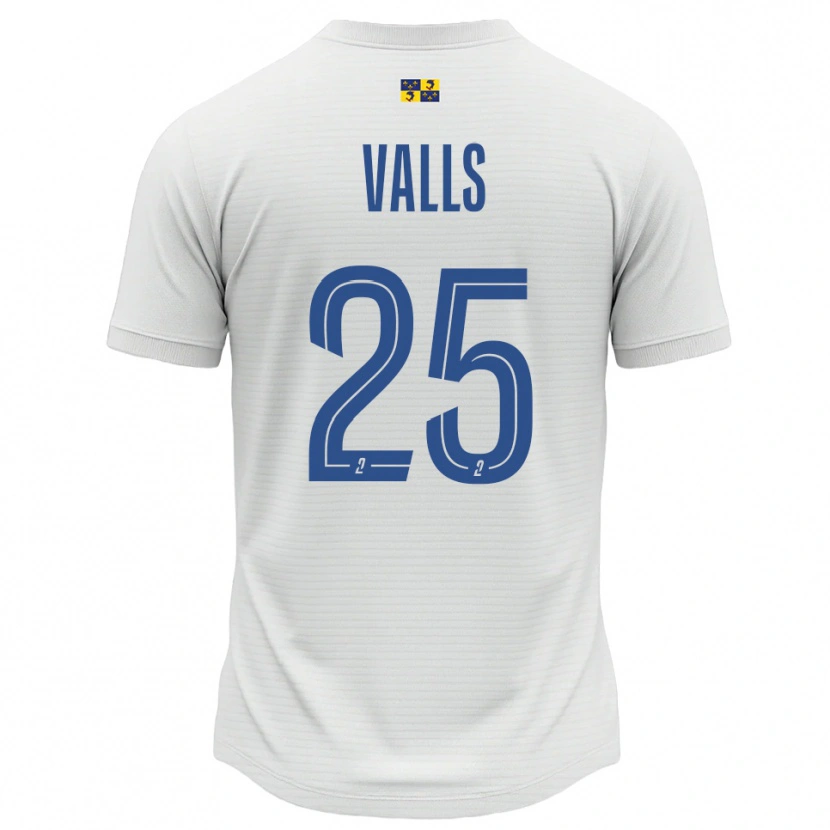 Danxen Kinder Théo Valls #25 Weiß Blau Auswärtstrikot Trikot 2025/26 T-Shirt Österreich