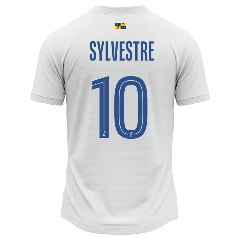 Danxen Kinder Eddy Sylvestre #10 Weiß Blau Auswärtstrikot Trikot 2025/26 T-Shirt Österreich