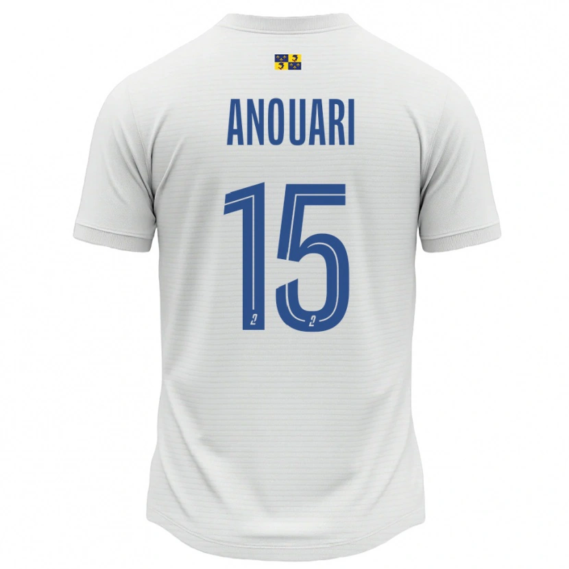 Danxen Kinder Naël Anouari #15 Weiß Blau Auswärtstrikot Trikot 2025/26 T-Shirt Österreich