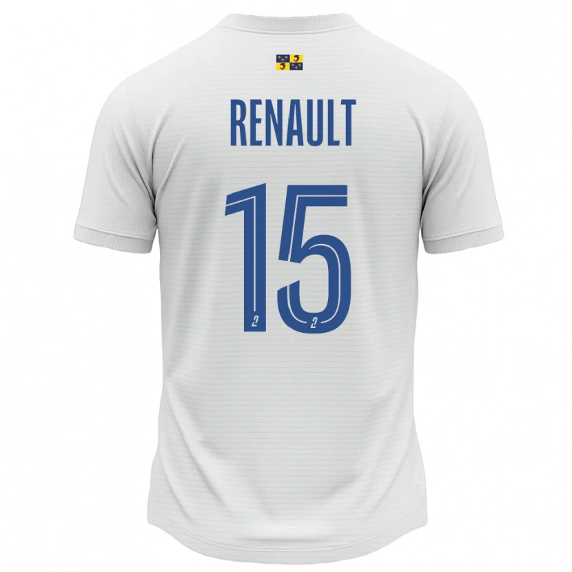 Danxen Kinder Sylvie Renault #15 Weiß Blau Auswärtstrikot Trikot 2025/26 T-Shirt Österreich