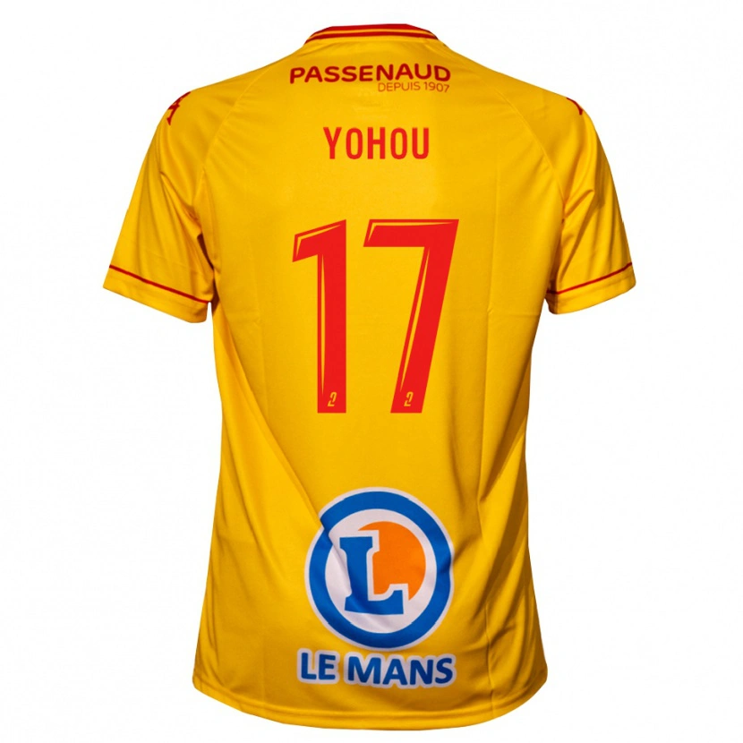 Danxen Kinder Samuel Yohou #17 Gelb Auswärtstrikot Trikot 2025/26 T-Shirt Österreich