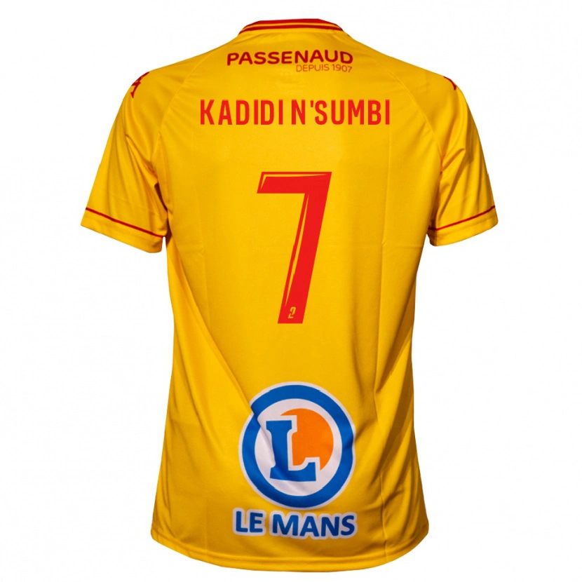 Danxen Kinder Andy Junior Kadidi N'sumbi #7 Gelb Auswärtstrikot Trikot 2025/26 T-Shirt Österreich