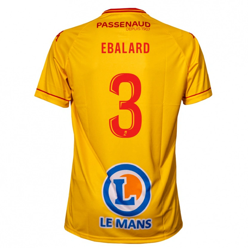 Danxen Kinder Yannick Ebalard #3 Gelb Auswärtstrikot Trikot 2025/26 T-Shirt Österreich