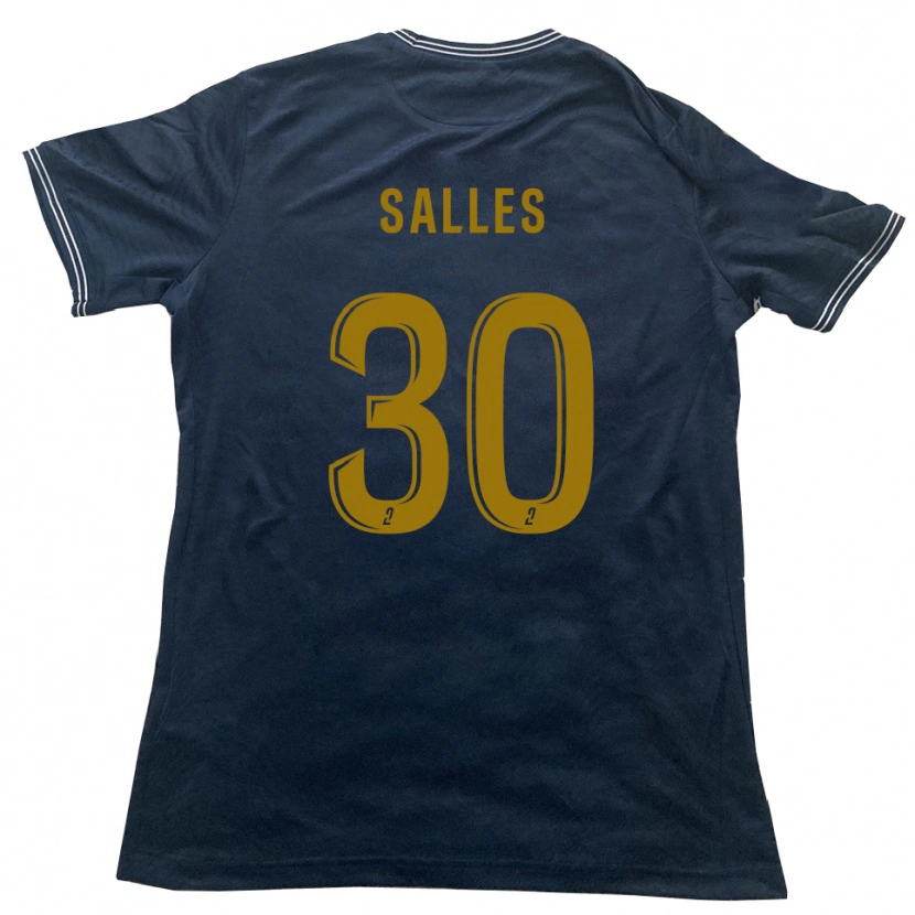 Danxen Kinder Esteban Salles #30 Marine Gold Auswärtstrikot Trikot 2025/26 T-Shirt Österreich
