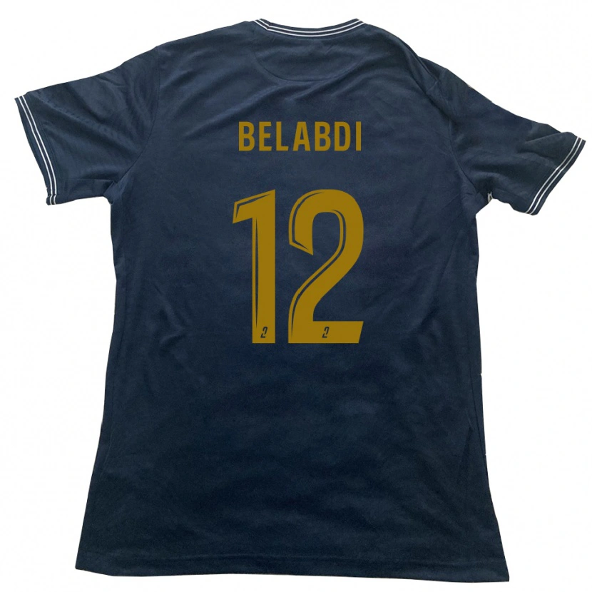 Danxen Kinder Tao Belabdi #12 Marine Gold Auswärtstrikot Trikot 2025/26 T-Shirt Österreich