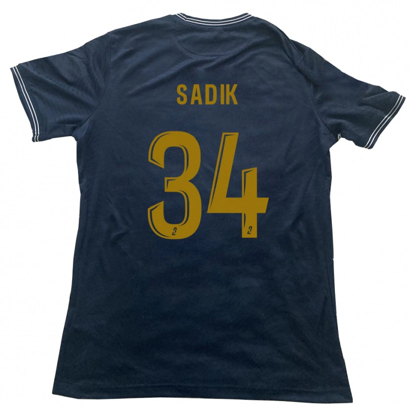 Danxen Kinder Omar Sadik #34 Marine Gold Auswärtstrikot Trikot 2025/26 T-Shirt Österreich