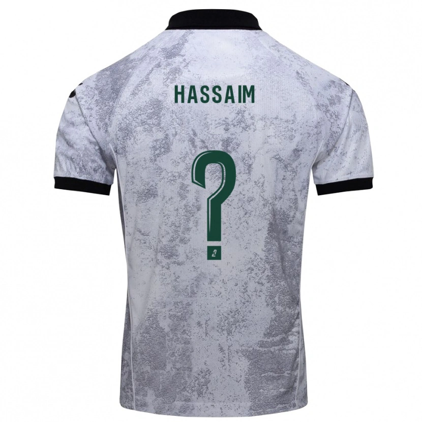 Danxen Kinder Melwane Hassaim #0 Weiß Schwarz Auswärtstrikot Trikot 2025/26 T-Shirt Österreich