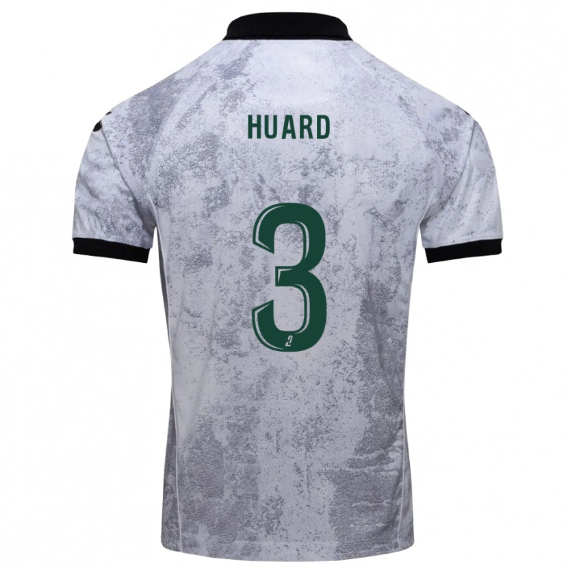 Danxen Kinder Matthieu Huard #3 Weiß Schwarz Auswärtstrikot Trikot 2025/26 T-Shirt Österreich