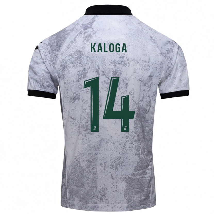 Danxen Kinder Amallah Kaloga #14 Weiß Schwarz Auswärtstrikot Trikot 2025/26 T-Shirt Österreich