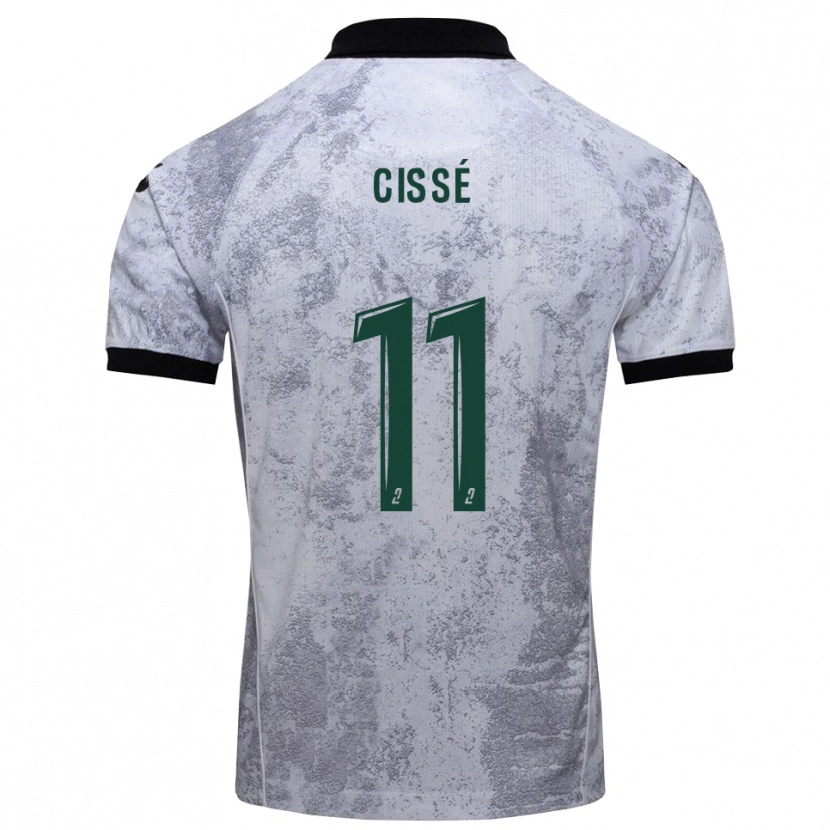 Danxen Kinder Kemo Cissé #11 Weiß Schwarz Auswärtstrikot Trikot 2025/26 T-Shirt Österreich