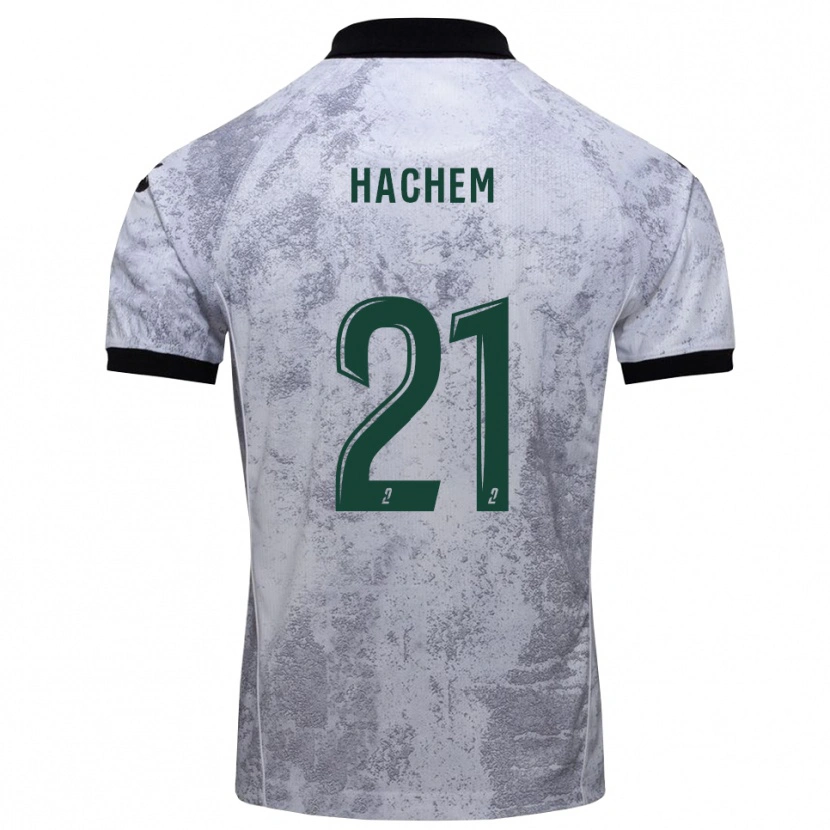 Danxen Kinder Abdelsamad Hachem #21 Weiß Schwarz Auswärtstrikot Trikot 2025/26 T-Shirt Österreich
