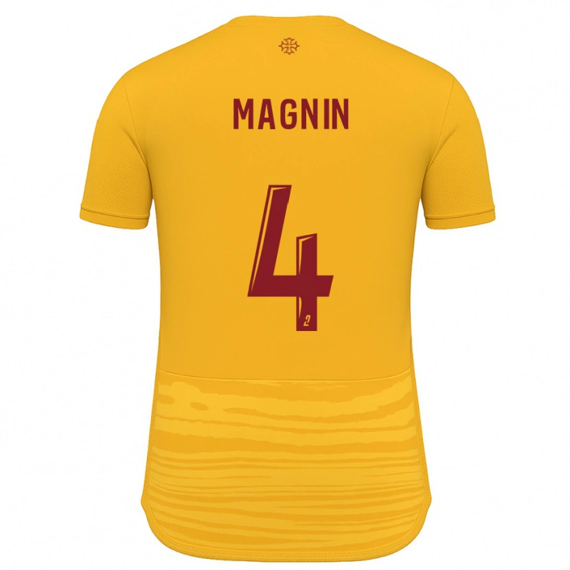 Danxen Kinder Mathis Magnin #4 Orange Burgunder Auswärtstrikot Trikot 2025/26 T-Shirt Österreich