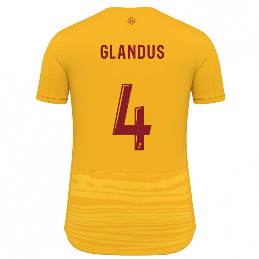 Danxen Kinder Vincent Glandus #4 Orange Burgunder Auswärtstrikot Trikot 2025/26 T-Shirt Österreich