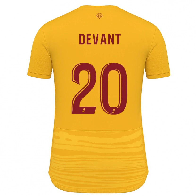 Danxen Kinder Caroline Devant #20 Orange Burgunder Auswärtstrikot Trikot 2025/26 T-Shirt Österreich
