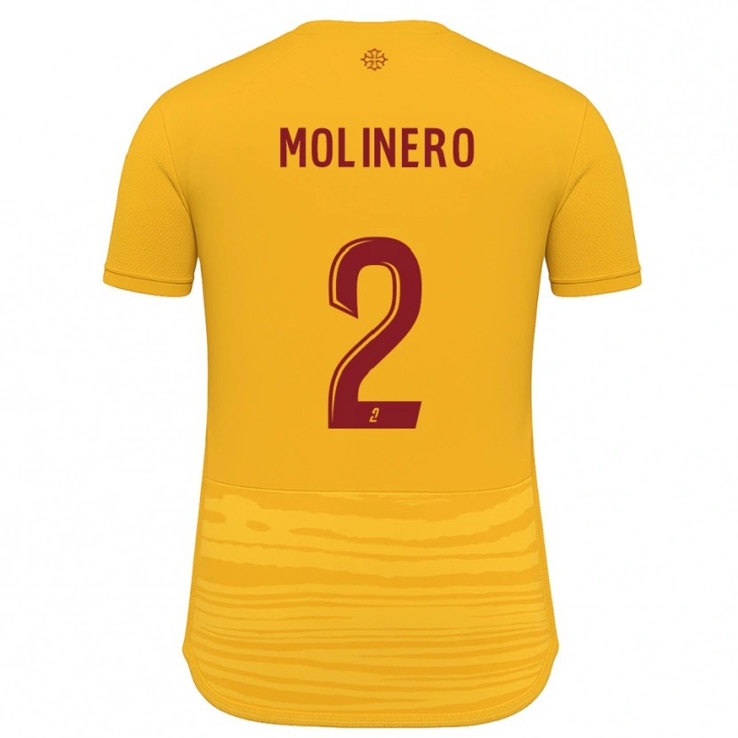 Danxen Kinder Leny Molinero #2 Orange Burgunder Auswärtstrikot Trikot 2025/26 T-Shirt Österreich