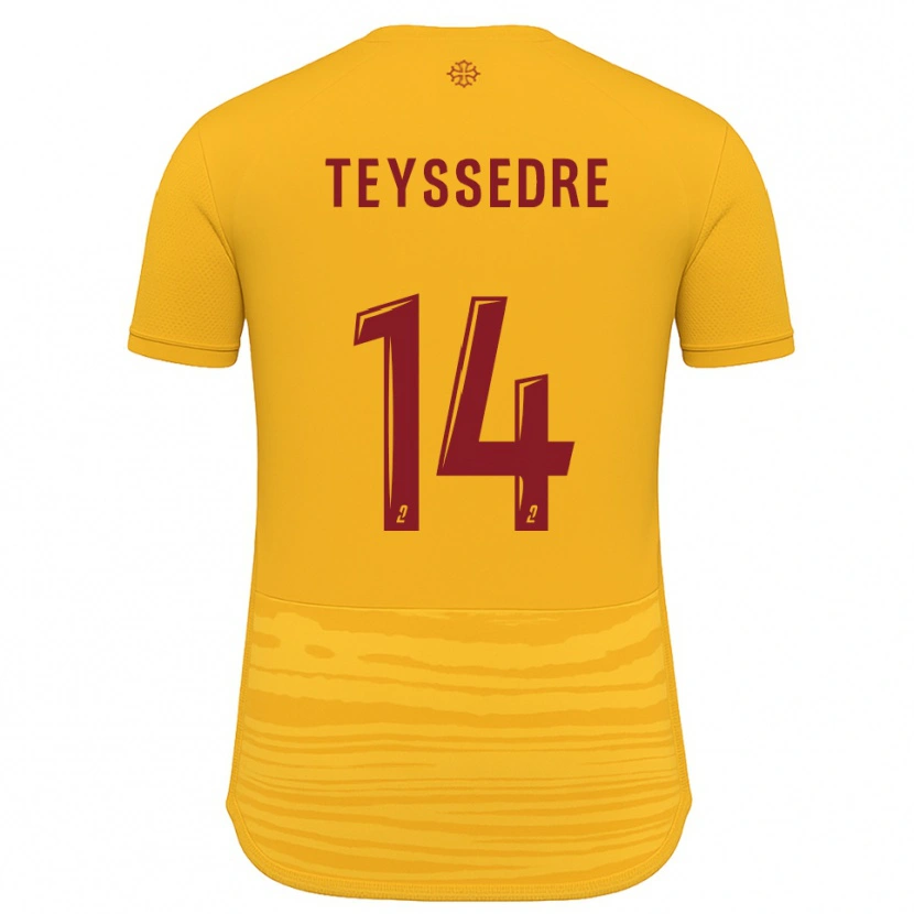 Danxen Kinder Maexan Teyssedre #14 Orange Burgunder Auswärtstrikot Trikot 2025/26 T-Shirt Österreich