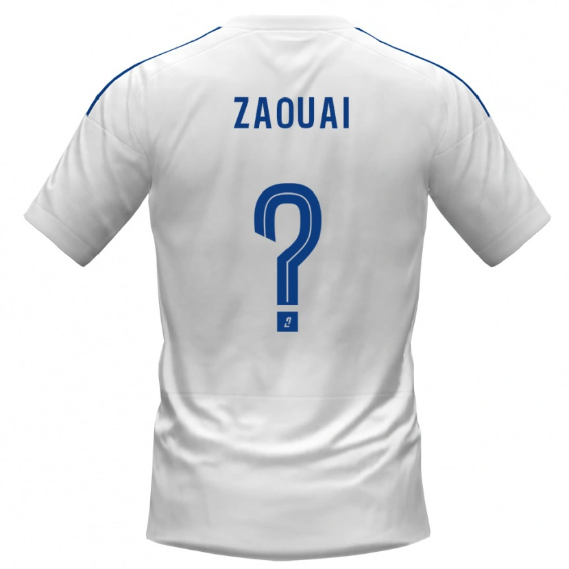 Danxen Kinder Alexandre Zaouai #0 Weiß Blau Auswärtstrikot Trikot 2025/26 T-Shirt Österreich