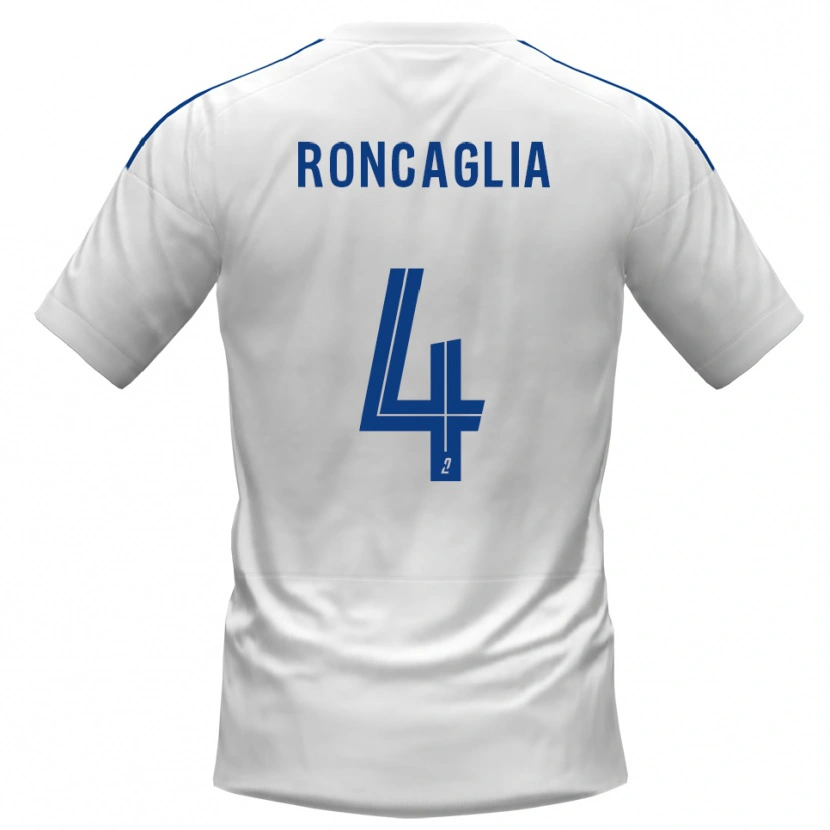 Danxen Kinder Anthony Roncaglia #4 Weiß Blau Auswärtstrikot Trikot 2025/26 T-Shirt Österreich