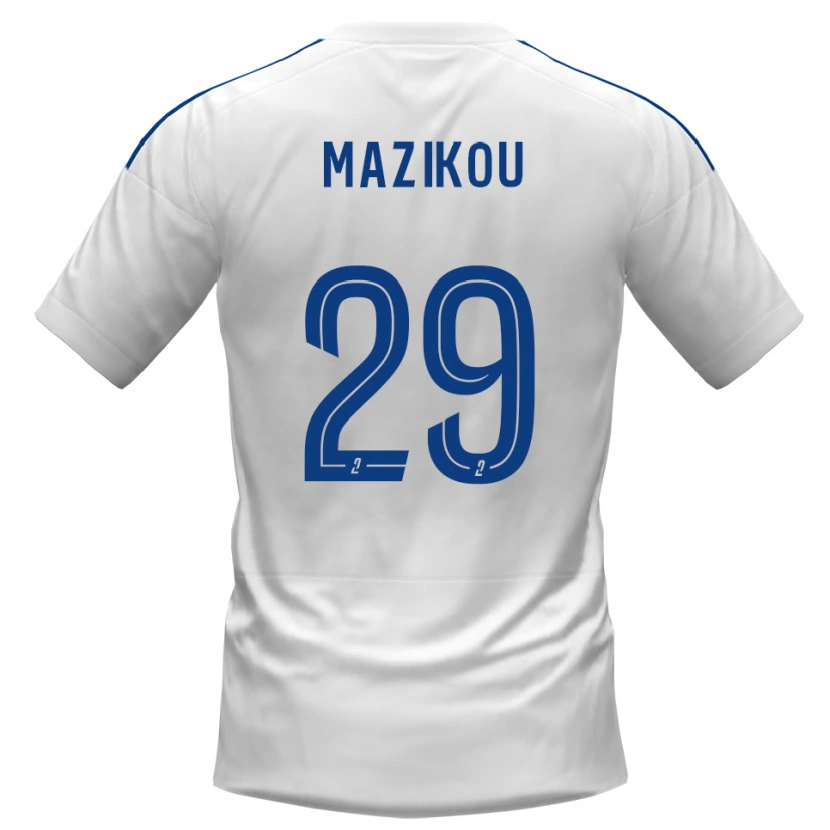Danxen Kinder Steevy Mazikou #29 Weiß Blau Auswärtstrikot Trikot 2025/26 T-Shirt Österreich