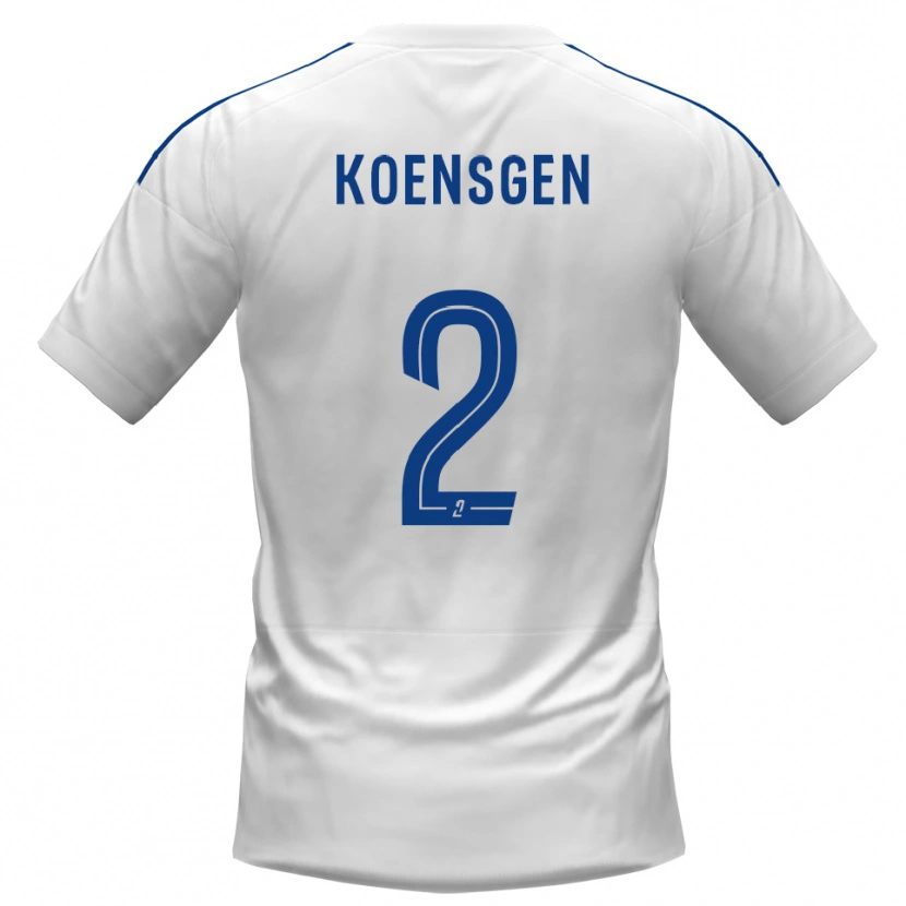 Danxen Kinder Félicien Koensgen #2 Weiß Blau Auswärtstrikot Trikot 2025/26 T-Shirt Österreich