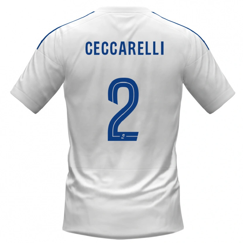 Danxen Kinder Gabriel Ceccarelli #2 Weiß Blau Auswärtstrikot Trikot 2025/26 T-Shirt Österreich