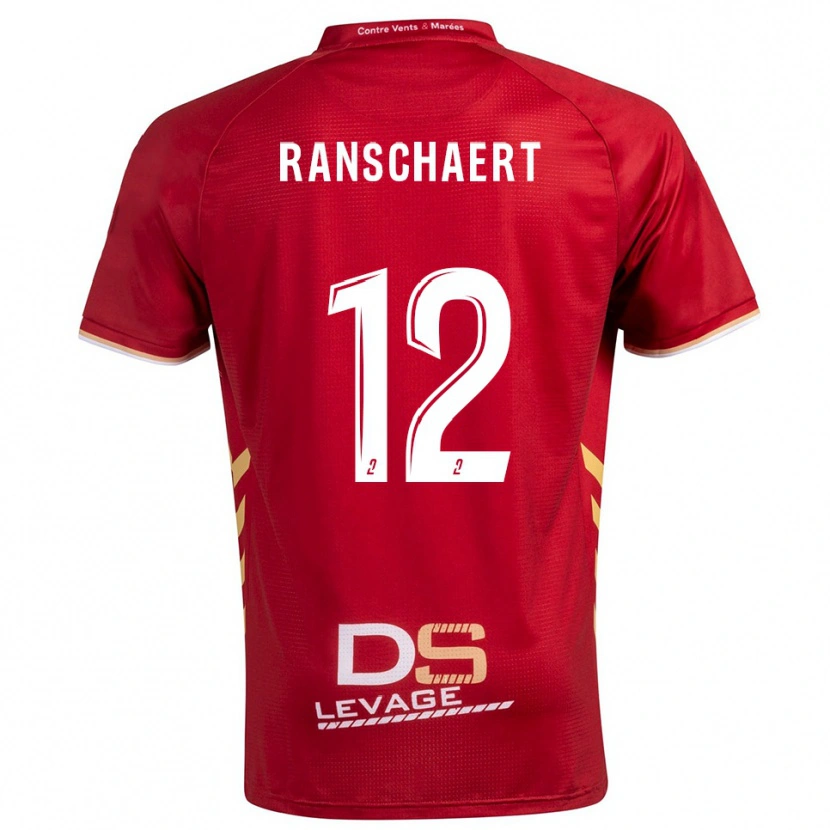 Danxen Kinder Rafael Ranschaert #12 Burgunder Gold Auswärtstrikot Trikot 2025/26 T-Shirt Österreich
