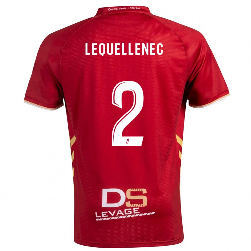 Danxen Kinder Yanis Lequellenec #2 Burgunder Gold Auswärtstrikot Trikot 2025/26 T-Shirt Österreich
