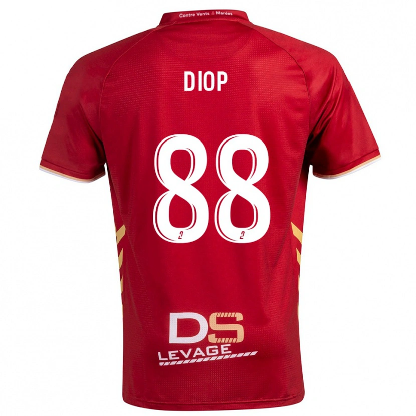 Danxen Kinder Malick Diop #88 Burgunder Gold Auswärtstrikot Trikot 2025/26 T-Shirt Österreich