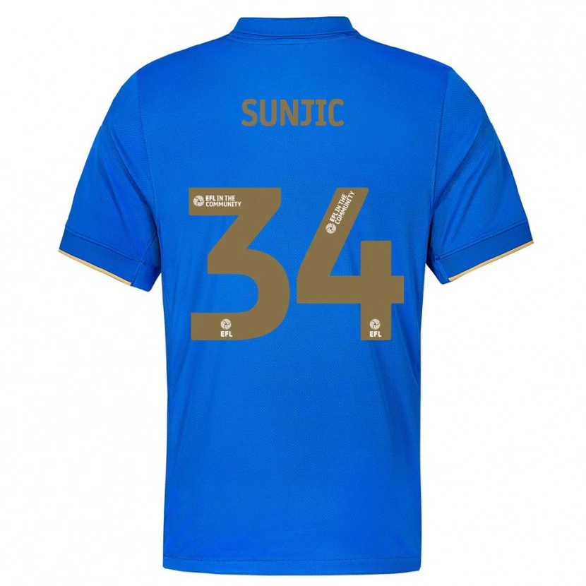 Danxen Herren Ivan Sunjic #34 Blau Gold Heimtrikot Trikot 2025/26 T-Shirt Österreich