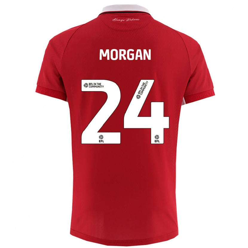 Danxen Herren Ffion Morgan #24 Rot Weiß Heimtrikot Trikot 2025/26 T-Shirt Österreich