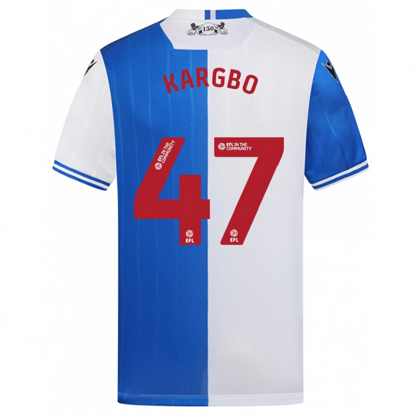 Danxen Herren Augustus Kargbo #47 Blau Weiß Heimtrikot Trikot 2025/26 T-Shirt Österreich