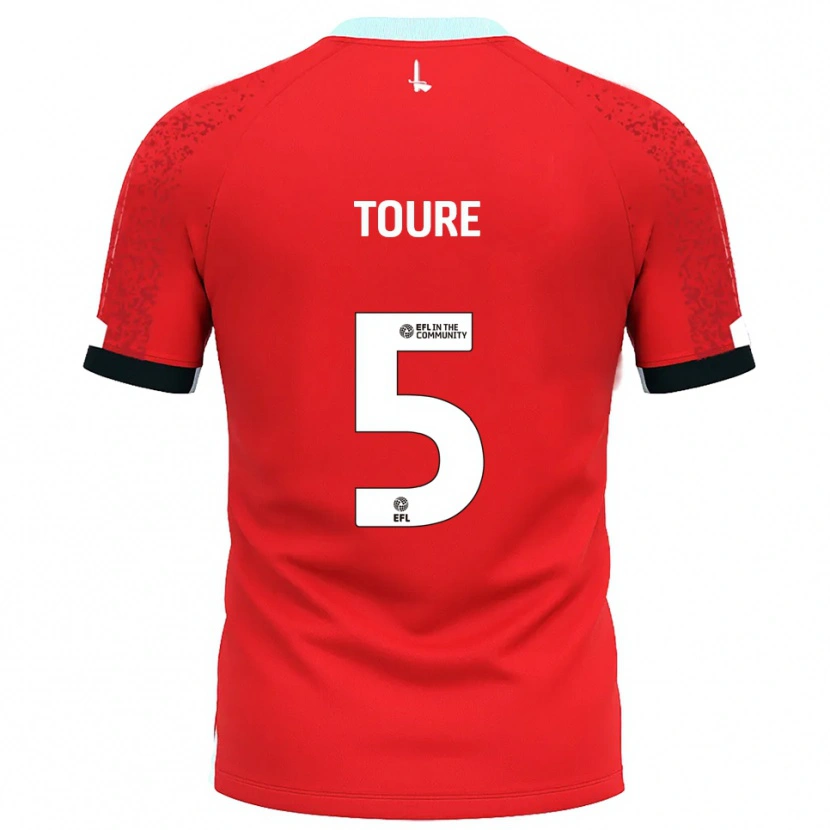Danxen Herren Seydil Toure #5 Rot Weiß Heimtrikot Trikot 2025/26 T-Shirt Österreich