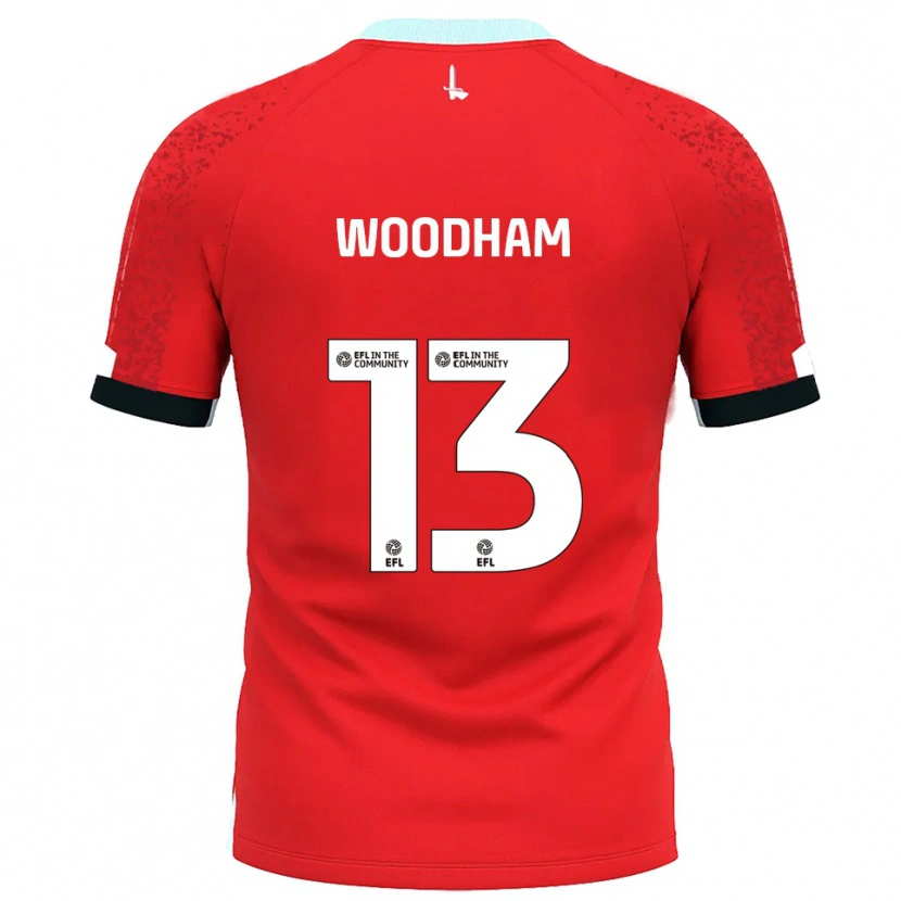 Danxen Herren Finley Woodham #13 Rot Weiß Heimtrikot Trikot 2025/26 T-Shirt Österreich