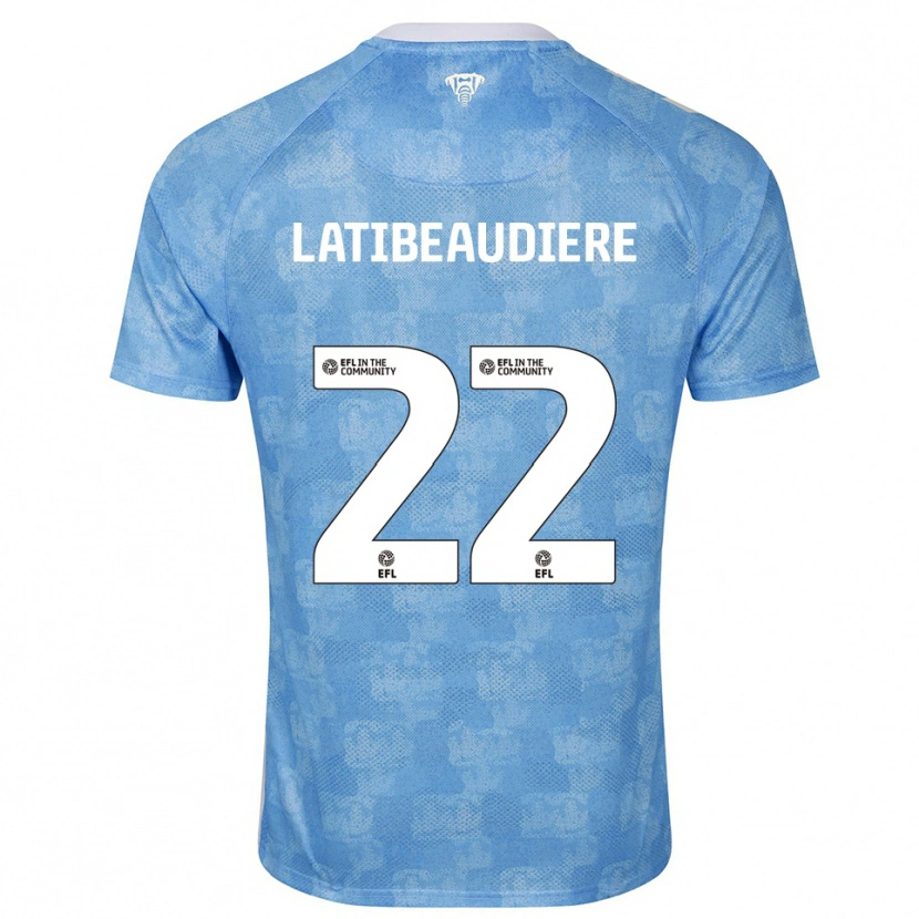 Danxen Herren Joel Latibeaudiere #22 Himmelblau Weiß Heimtrikot Trikot 2025/26 T-Shirt Österreich