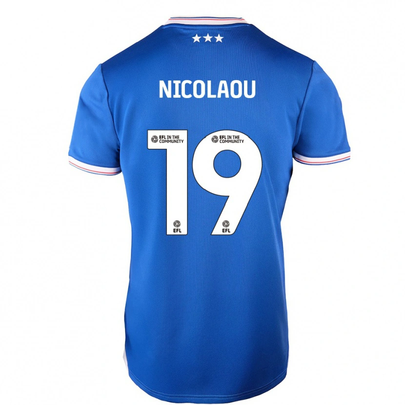 Danxen Herren Shakil Nicolaou #19 Blau Weiß Heimtrikot Trikot 2025/26 T-Shirt Österreich
