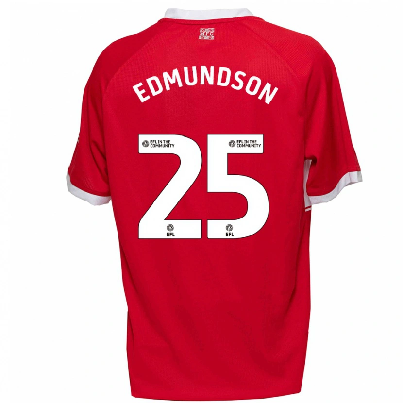 Danxen Herren George Edmundson #25 Rot Weiß Heimtrikot Trikot 2025/26 T-Shirt Österreich