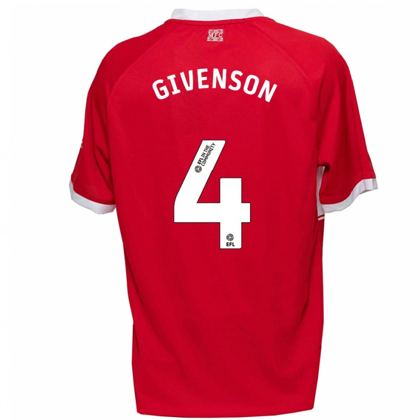 Danxen Herren Ike Givenson #4 Rot Weiß Heimtrikot Trikot 2025/26 T-Shirt Österreich