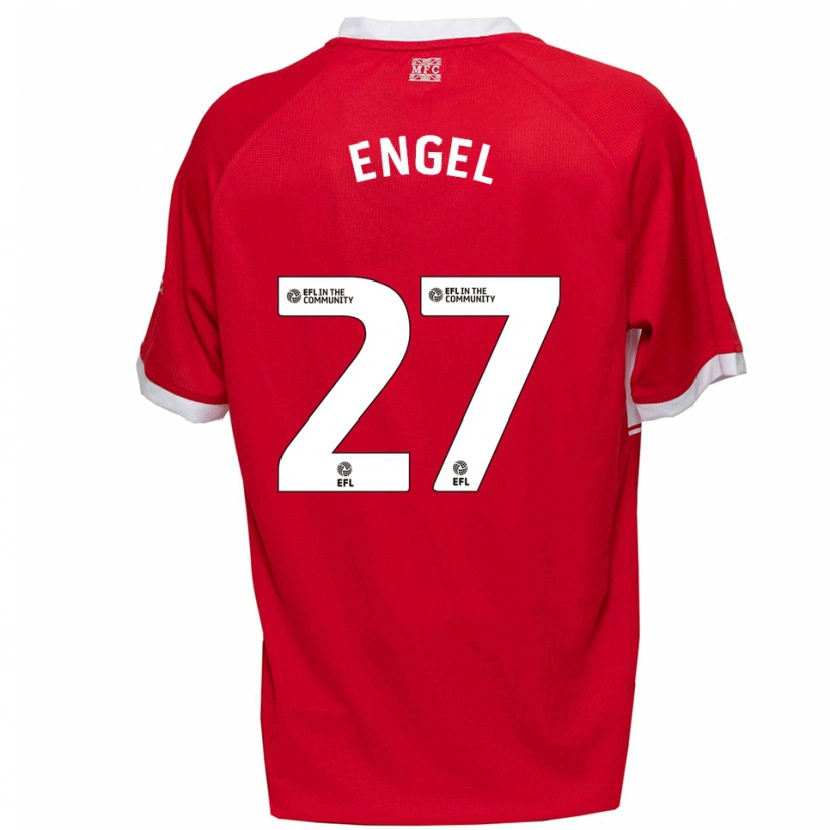 Danxen Herren Lukas Engel #27 Rot Weiß Heimtrikot Trikot 2025/26 T-Shirt Österreich