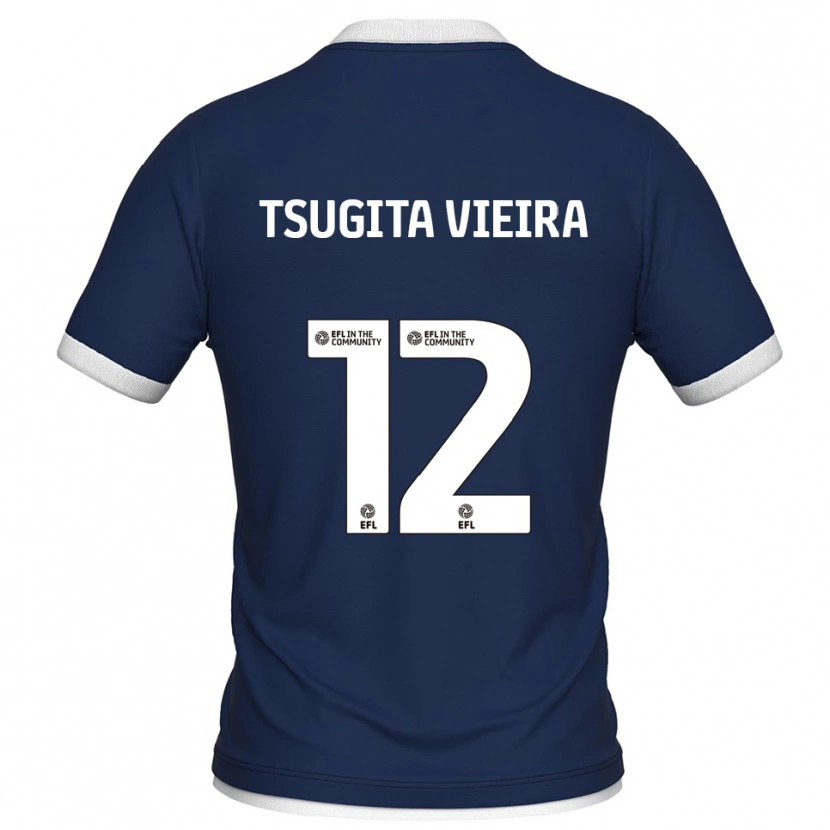Danxen Herren Sacha Tsugita Vieira #12 Marine Weiß Heimtrikot Trikot 2025/26 T-Shirt Österreich