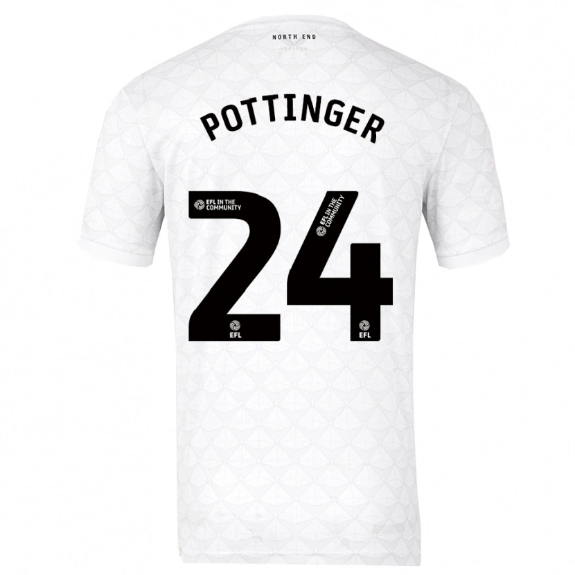 Danxen Herren Kaya Pottinger #24 Weiß Rot Heimtrikot Trikot 2025/26 T-Shirt Österreich